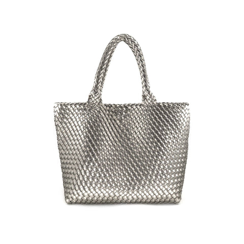 Woven Tote -Pewter