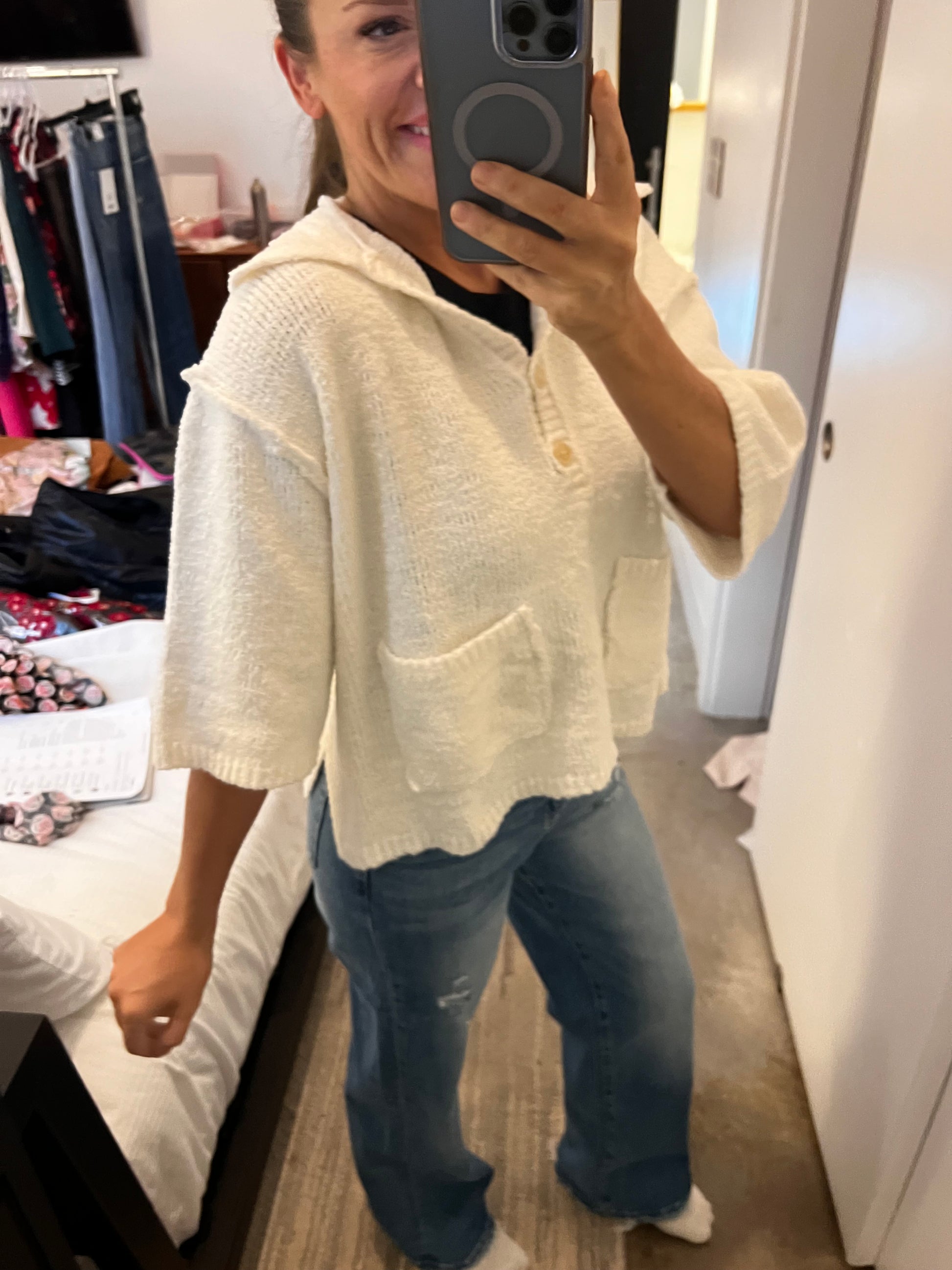 Top Knotch Sweater - Cream Pre-Order