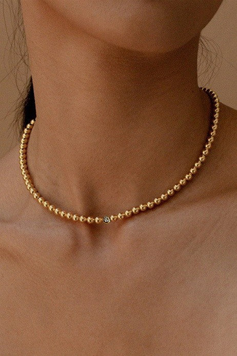 Gold Beaded Necklace