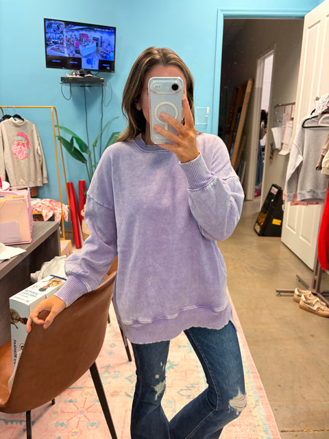 DB Sunday Slouch Sweatshirt -Lavender
