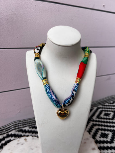 Wild Dog Scarf + Charm Necklace