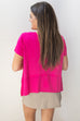 Shark Bite Top - Hot Pink