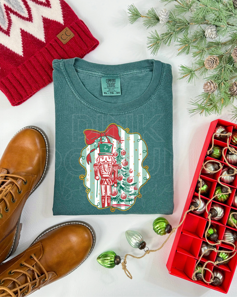 Striped Nutcracker Comfort Colors Tshirt - Short Sleeve