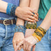 Stretch Seed Bead Solid Game Day Bracelets: Maroon