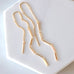 Bar Threader Earrings - Gold and Silver: Gold