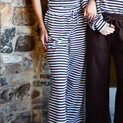 Lulu Mac-STRIPE Pant-BROWN