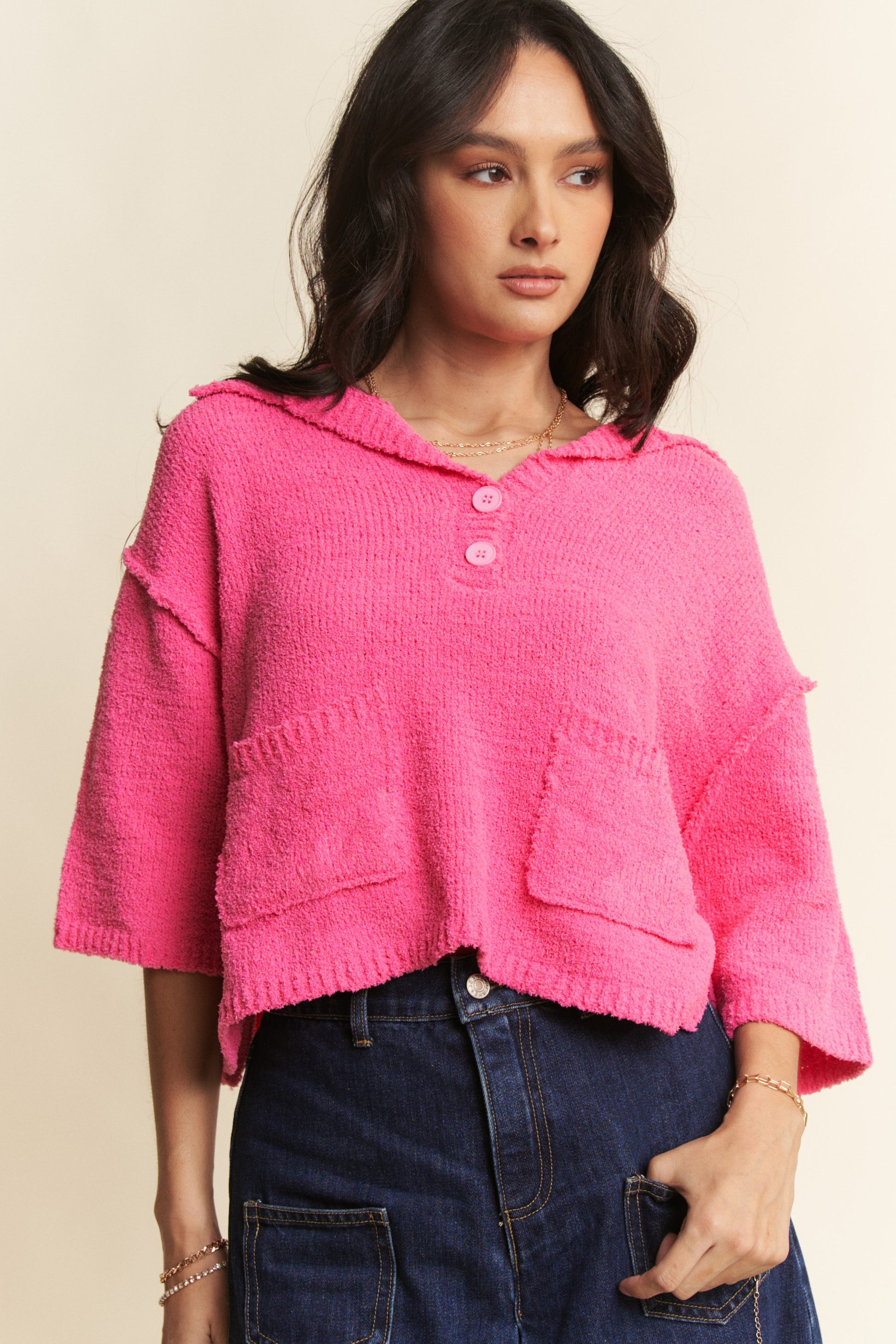 Top Knotch Sweater - Pink Pre-Order