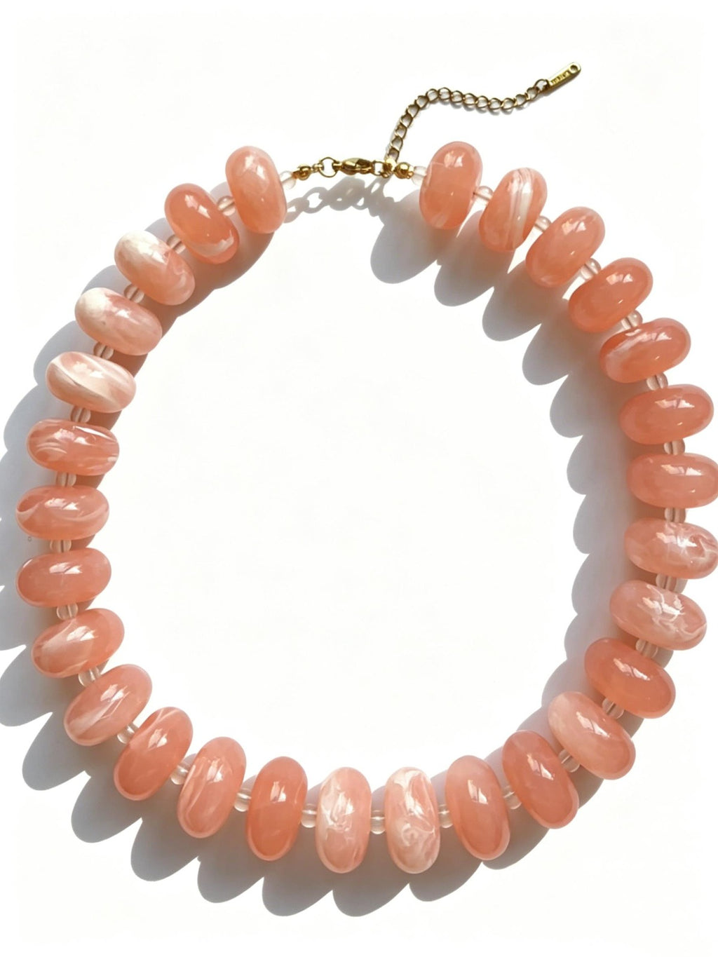 Chunky Boho Necklace- Peach
