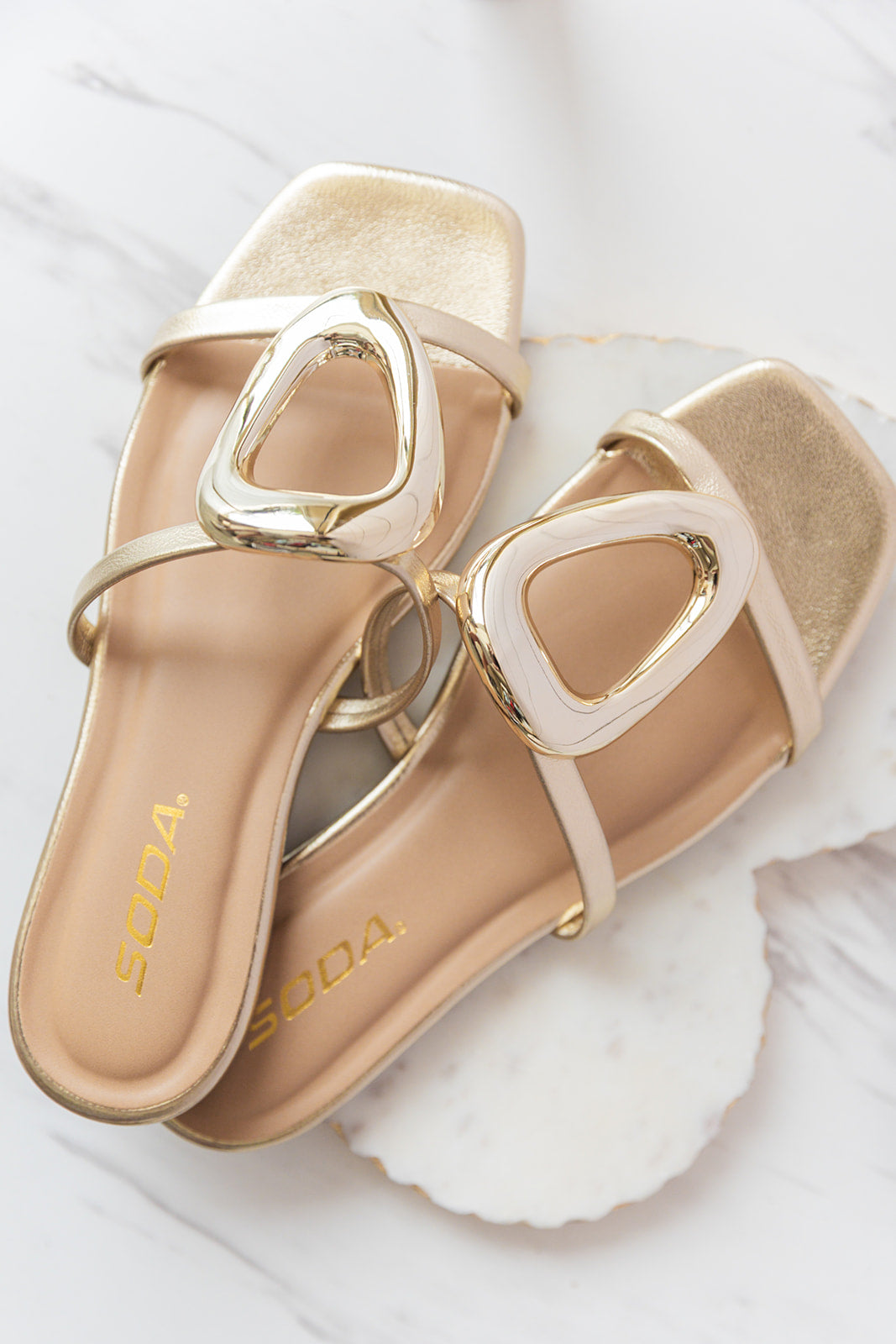 Gone the Distance Sandal - Gold