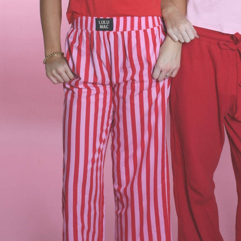 Lulu Mac RED/PINK STRIPED PANT