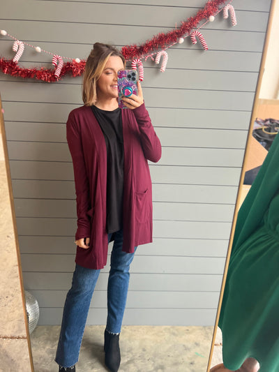 Everyday Magic Cardigan - Dark Burgundy