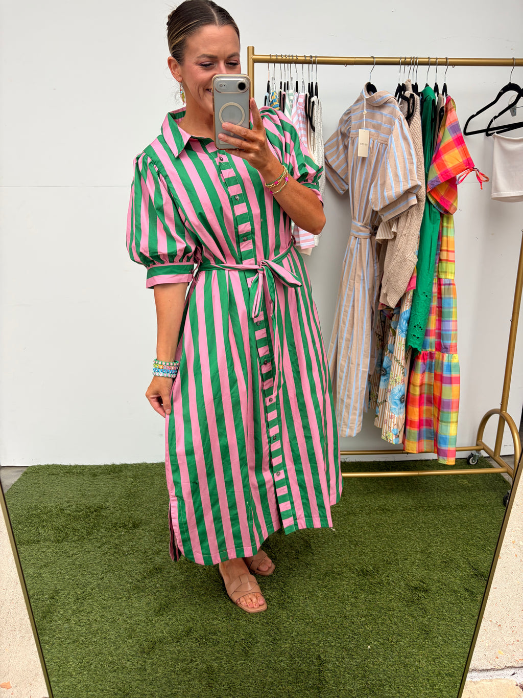 Allison Midi Dress - Green