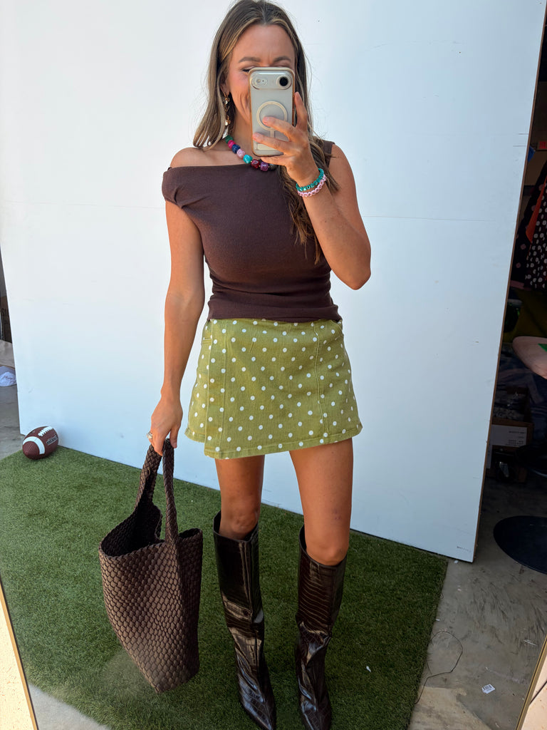 Harvest Hottie Sweater Tank - Brown