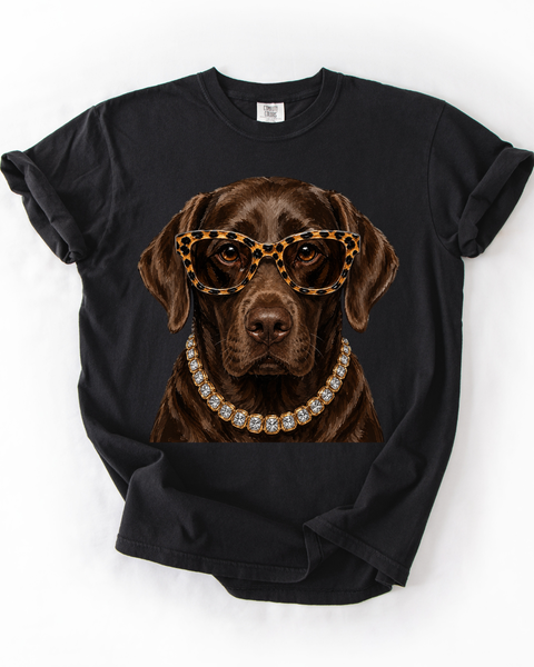 Fancy Dog - Chocolate Lab Tshirt