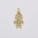 Children Gold Rhinestone Charm