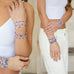 Assorted 2mm Stretch Seed Bead Bracelets: Blue/Mint/White