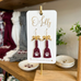Cowbell Glitter Earrings – Maroon & Gold Bow Dangles