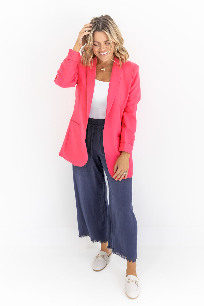 Just Relax Cropped Pants - Navy