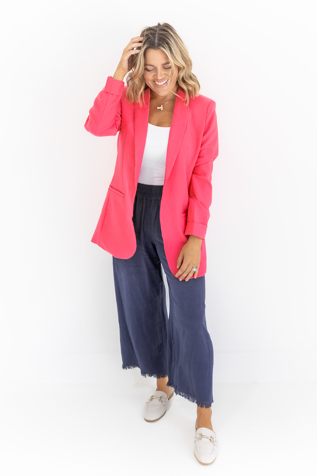 Just Relax Cropped Pants - Navy