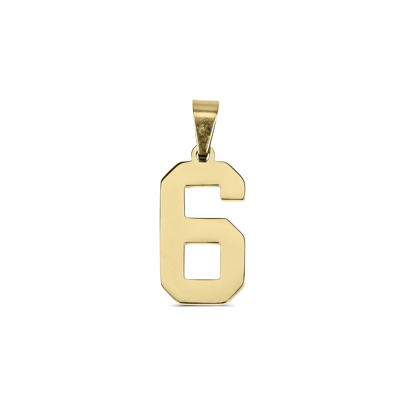 18K Gold Sport Number Pendant