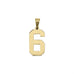 18K Gold Sport Number Pendant