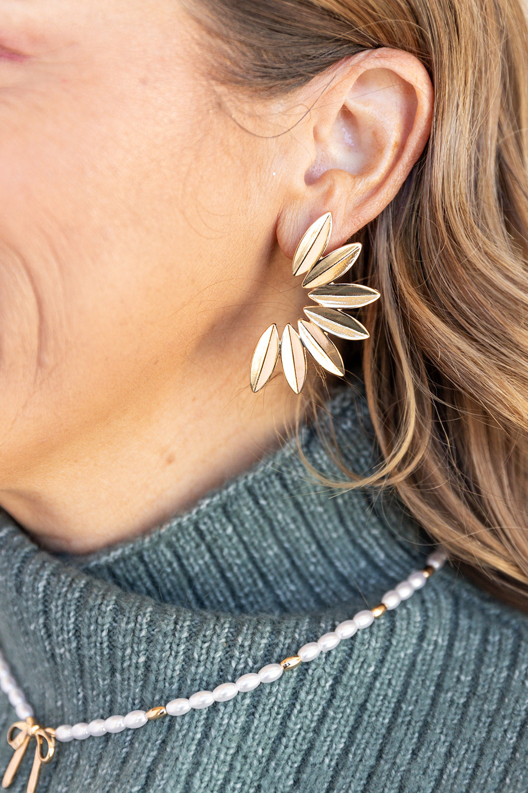 Half Flower Earring