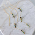 Square Gemstone Threader Earrings: Tourmaline