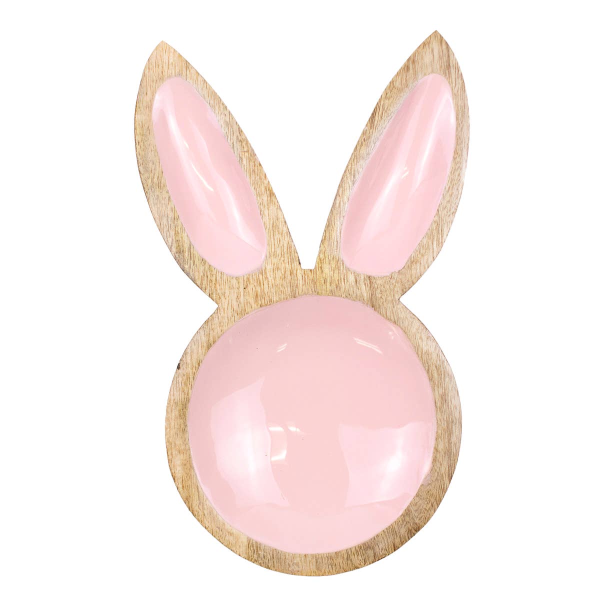 Bunny Serving Dish   Pink/Natural   6.25x11.5