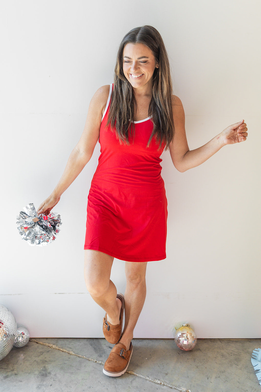 Ready to Rumble Romper Dress- Red