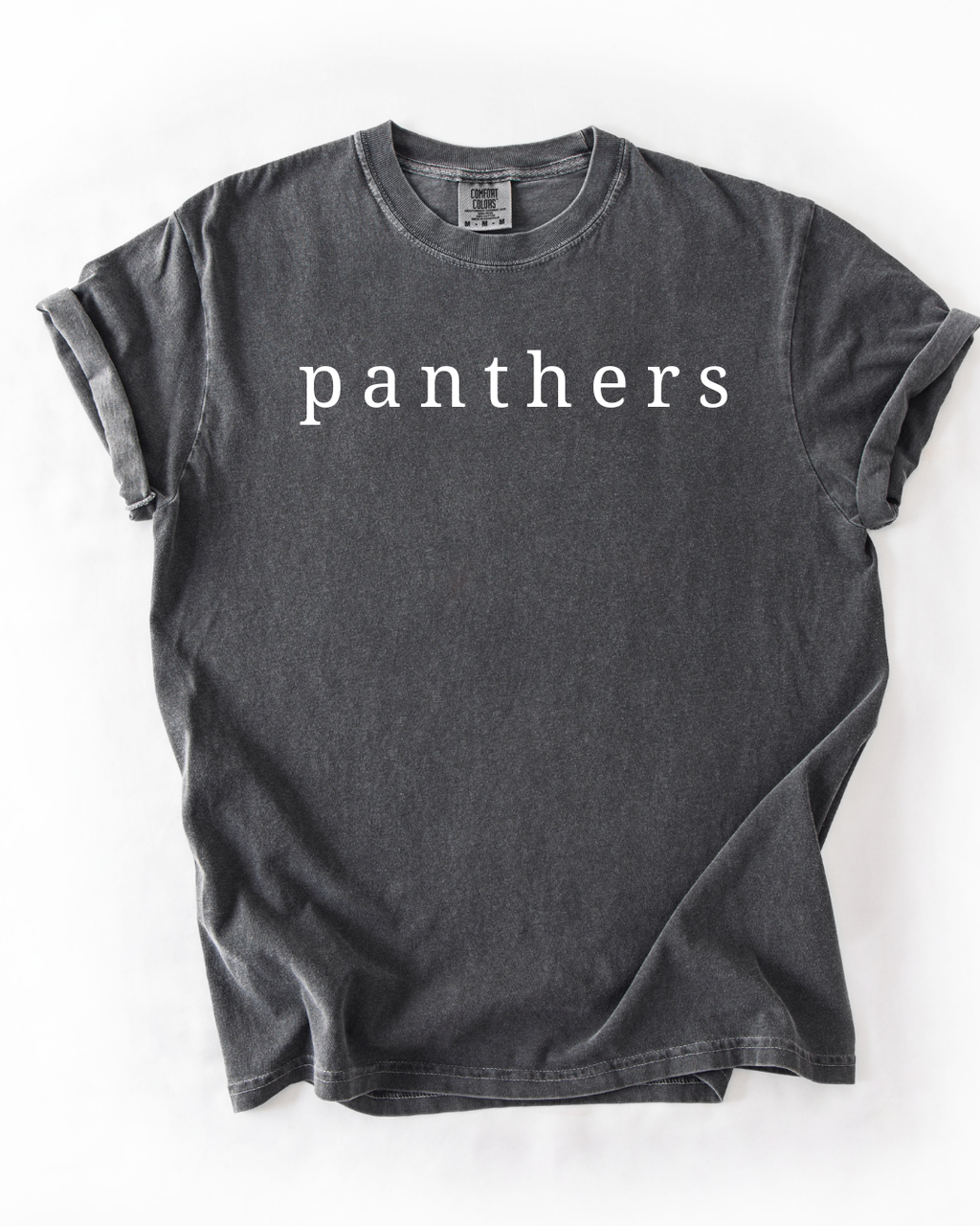 Simple Panthers Serif - Comfort Colors Tshirt ( Youth & Adult)