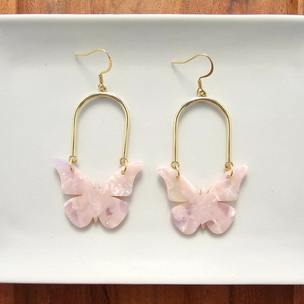 Bindi Butterfly Earrings-Ballet Slipper