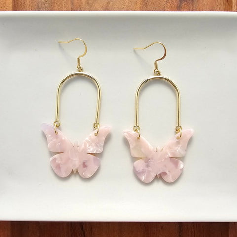 Bindi Butterfly Earrings-Ballet Slipper