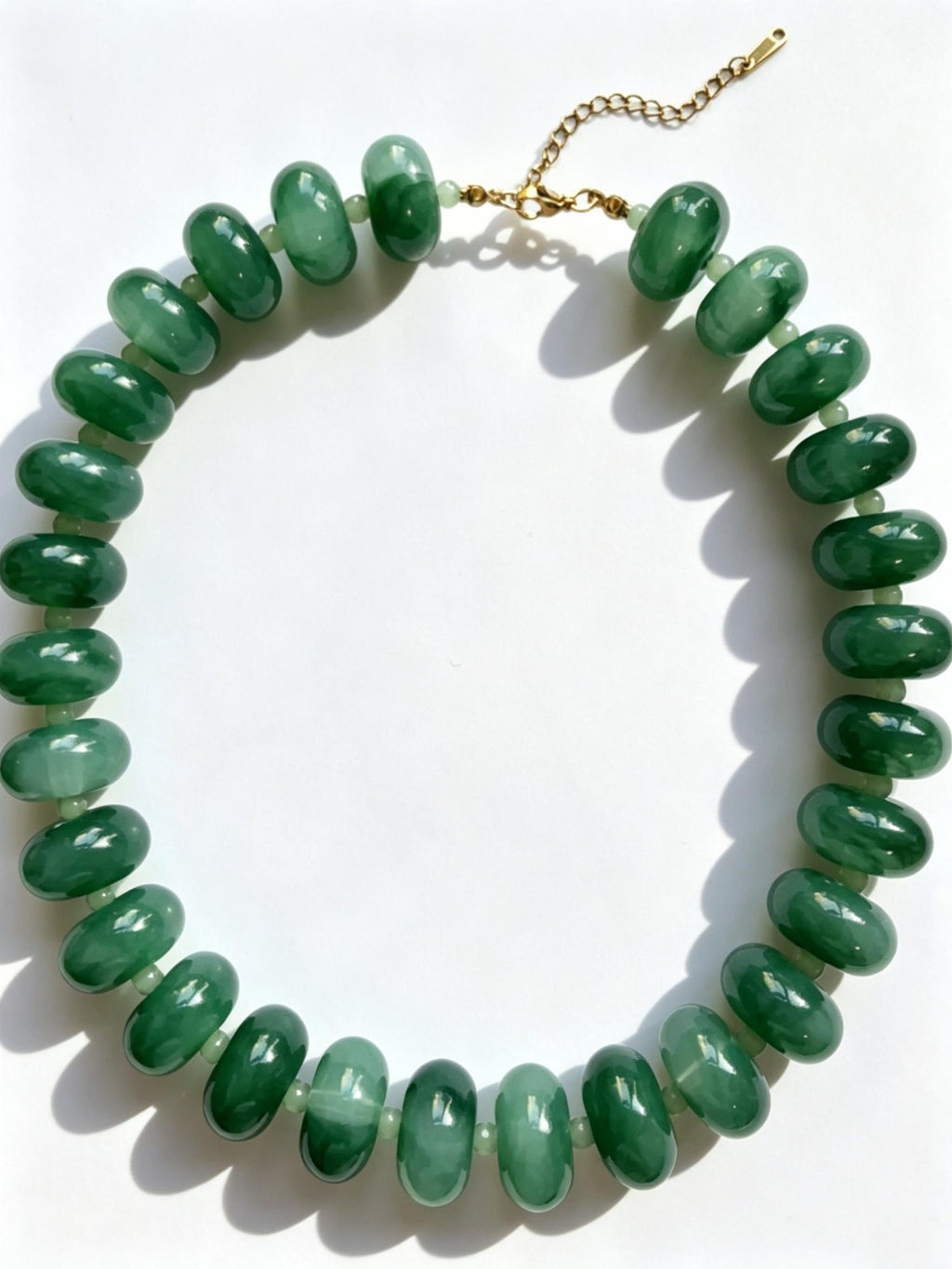 Chunky Boho Necklace- Hunter Green