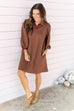 Courtside Cozy Dress - Brown