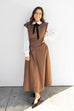 Sweet Silhouette Dress - Brown