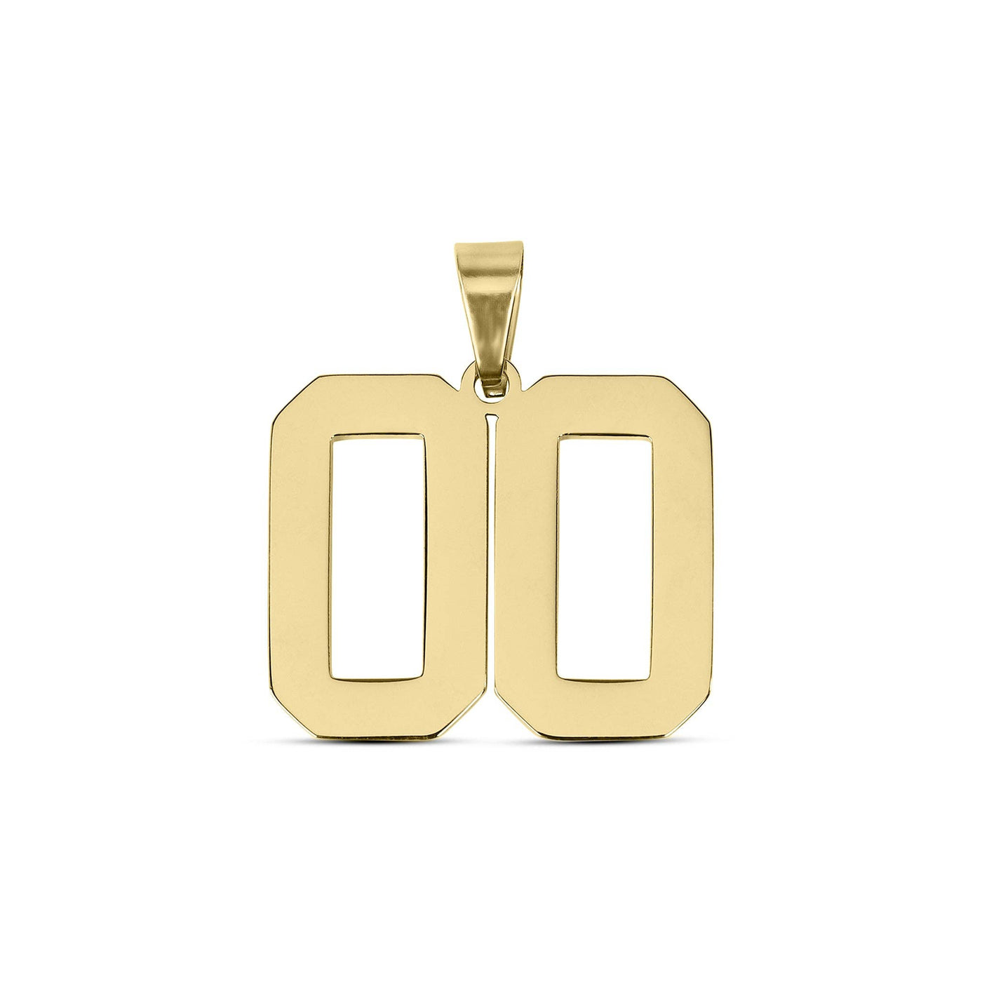 18K Gold Sport Number Pendant
