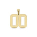 18K Gold Sport Number Pendant