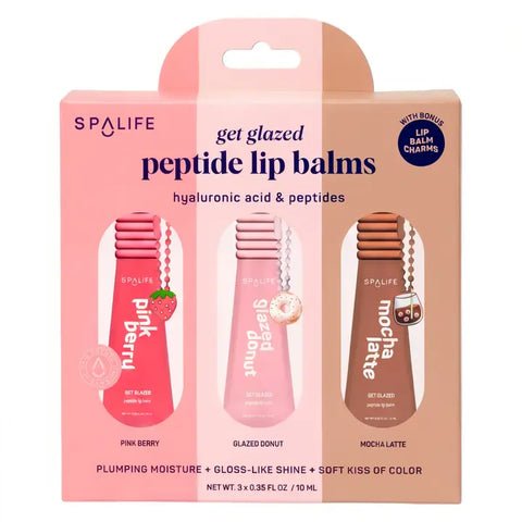 Get Glazed Peptide Lip Balm Trio L Skincare Gift Set