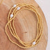 2mm Stretch Bracelet with Delicate Pearl Between 3mm Beads