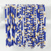 Stretch Seed Bead GAME DAY Bracelets: Blue/White