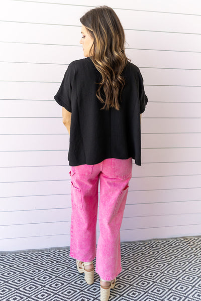 First Up Blouse - Black
