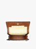 Etta Rattan Crossbody w/ Vegan Leather Accents: White