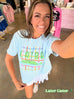 Lator Gator Rainbow Plaid Tshirt - Chambray