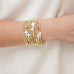 Cross Beaded Bracelet Charm Set: White