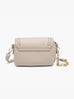 Casablanca Detailed Snap Crossbody: Greige