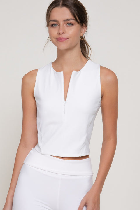White Crop active top sale