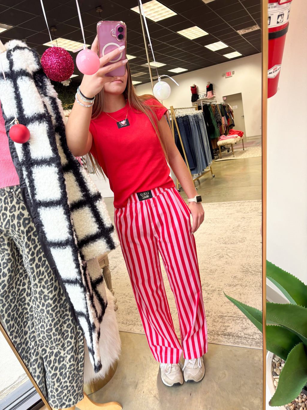 Lulu Mac BABY DOLL TOP Red