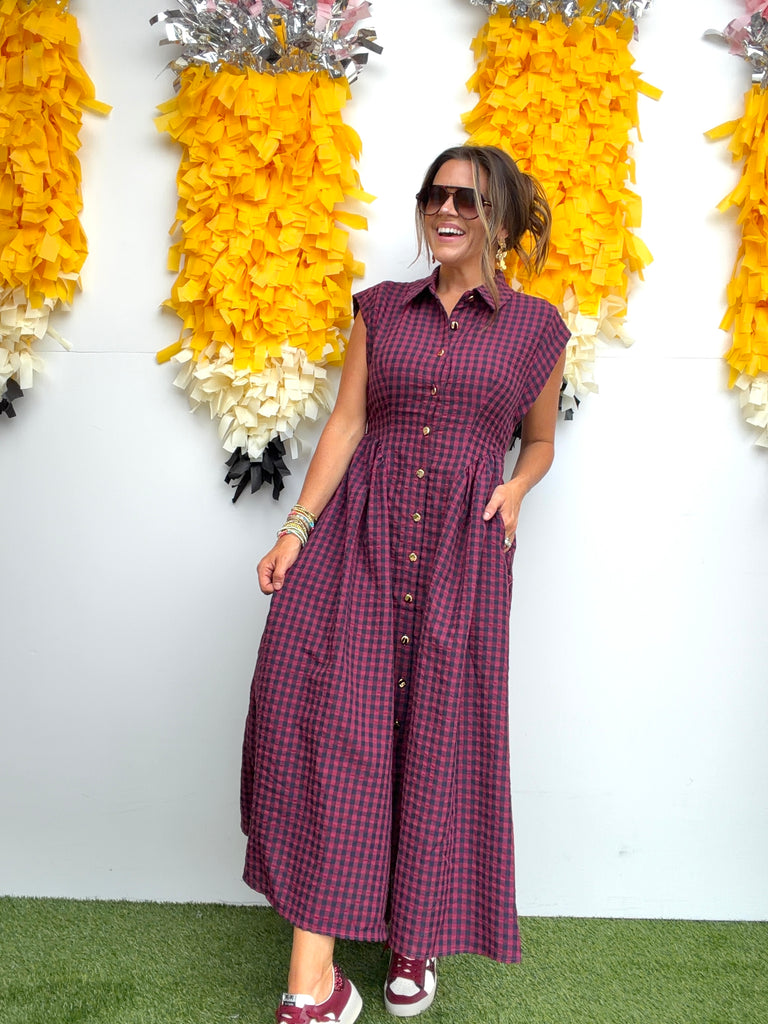 Cowgirls Dont Cry Dress - Burgundy