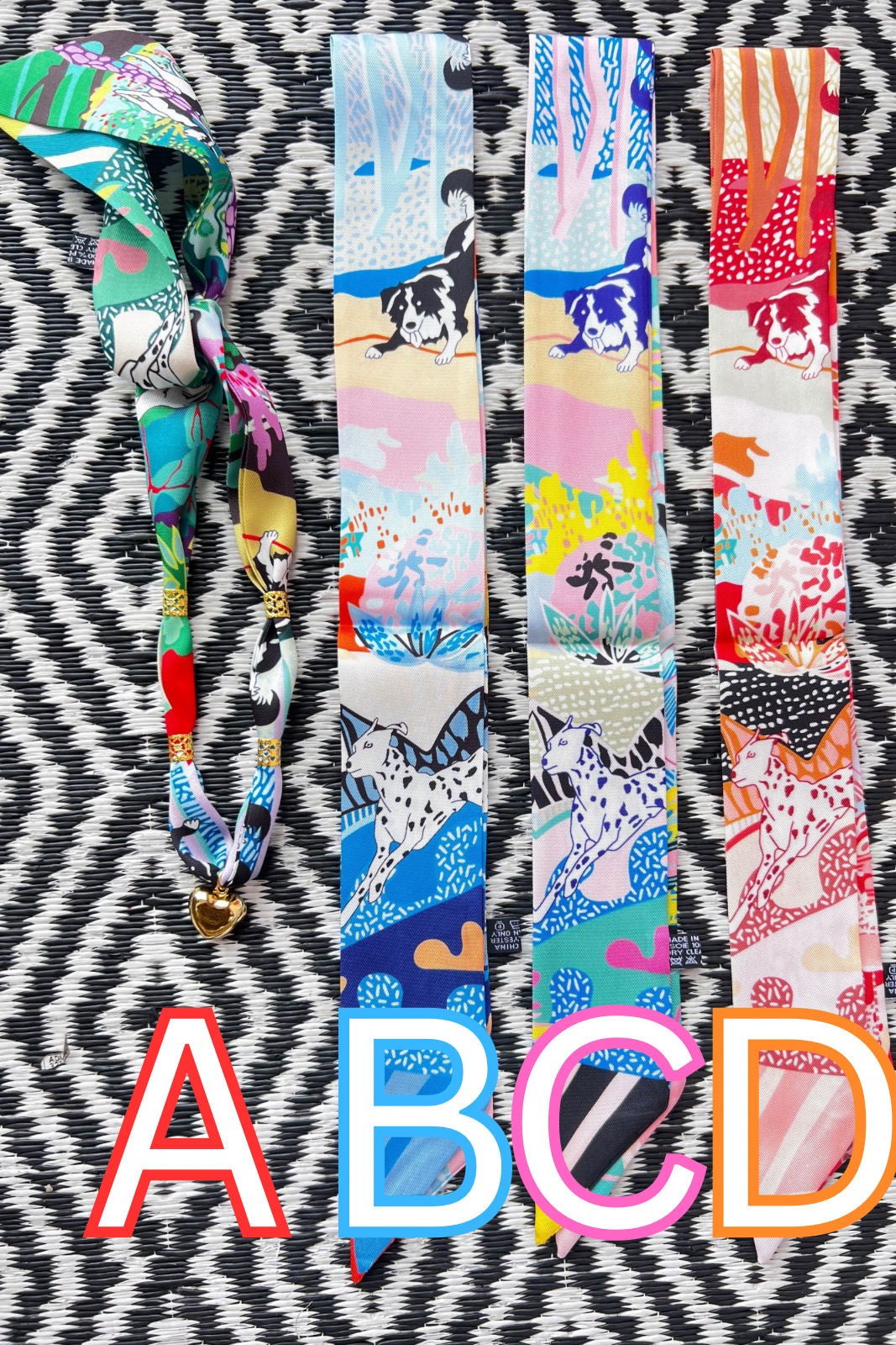 Wild Dog Scarf + Charm Necklace