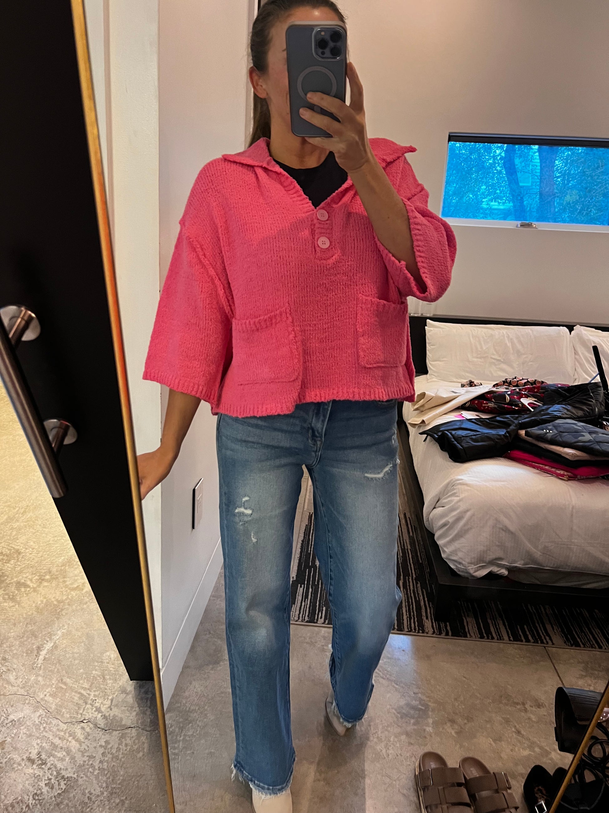 Top Knotch Sweater - Pink Pre-Order